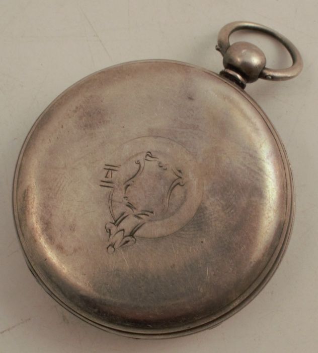 Anonymous, a silver open faced key wound pocket watch, London 1855, diameter approx 5cm - Image 2 of 5