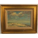 Malcolm Paul Hayes, oil on board, Brancaster Norfolk, beach scene, 8ins x 12ins