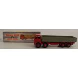 A Dinky Foden diesel 8-wheel red cab wagon, number 901, with box