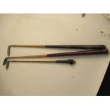 A Henry Fenton a childs golf club, the metal handle painted to look like hickory, height 30ins,