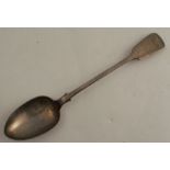 A silver fiddle pattern basting spoon, engraved with initials, Exeter 1854, weight 4oz