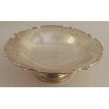 A silver pedestal dish, with shaped edge, Chester 1912, weight 15oz