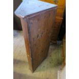 A 19th century mahogany glazed corner cupboard, with astragal glazed door, one pane missing, width