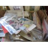 A box of assorted greetings cards