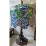 A Tiffany style table lamp, height 23ins