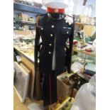 An H Edgard & Son Ltd Royal Marines dress jacket, size 16, together with trousers, size 15, cap,