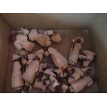 A box of carved figures