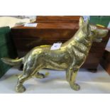 A brass model, of a dog,