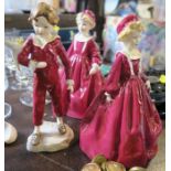 Three Royal Worcester figures, 2 x Grandmother's Dress, and Parakeet Boy