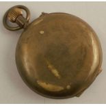 A gilt metal hunter pocket watch, 'Best patent Lever' to the dial