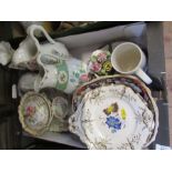 A collection of 19th century and later porcelain, to include jugs, plates etc