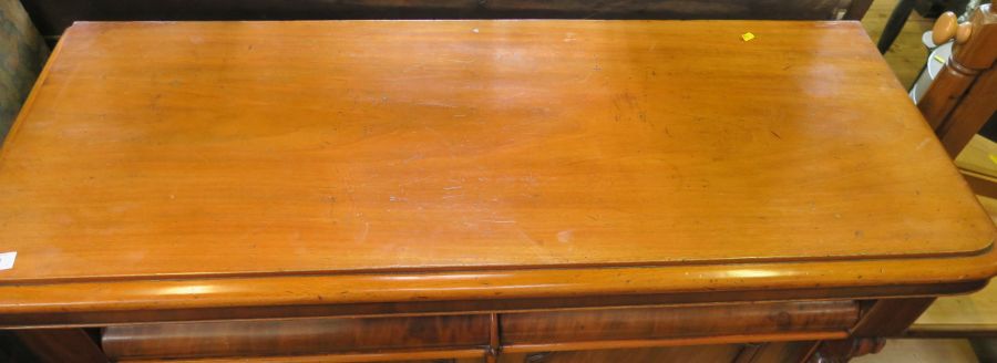 A 19th century mahogany sideboard, fitted with two frieze drawers over a pair of cupboard doors - Image 2 of 4