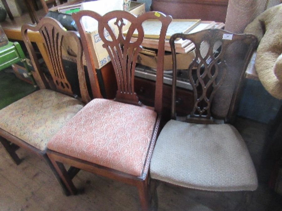Three 19th century and later chairs