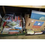 Five boxes of books, to include hardback children's examples