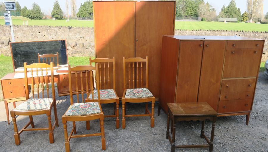 A McIntosh furniture dressing table and a collection of other furniture