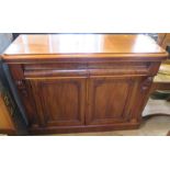 A 19th century mahogany sideboard, fitted with two frieze drawers over a pair of cupboard doors