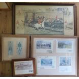A collection of sporting prints, to include Snaffles