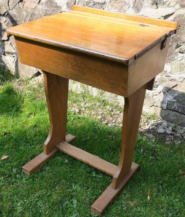 A school desk, 22ins x 18ins, height 33ins