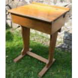 A school desk, 22ins x 18ins, height 33ins