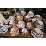 A collection of 19th century and later trios and cups and saucers, etc to include Foley