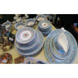 A Wedgwood Florentine part dinner and coffee service, comprising 9 dinner plates, 9 side plates,