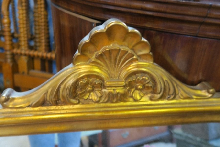 A gilt frame wall mirror, max width 35ins x max height 43ins, plate width 22.5ins x height 32ins - Image 2 of 4