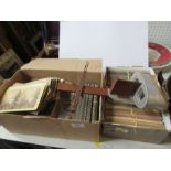 A stereoscope viewer, and large quantity of cards