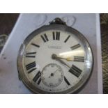 A silver pocket watch