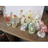 13 Royal Worcester small size figures, after Freda Doughty