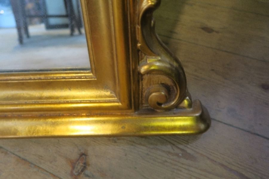 A gilt frame wall mirror, max width 35ins x max height 43ins, plate width 22.5ins x height 32ins - Image 3 of 4