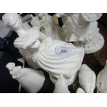 A quantity of various  Royal Worcester and other blank figures, etc.