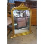 A gilt frame wall mirror, max width 35ins x max height 43ins, plate width 22.5ins x height 32ins