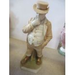 Royal Worcester blushed ivory figure of John Bull, height 6.5ins - Small chip to hat and minor