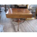 A 19th century style mahogany work table