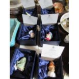 Six Royal Worcester limited edition snuffers, to include Connoisseur examples