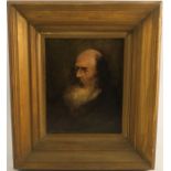A 19th century oil on canvas, portrait of a bearded man, 11ins x 8ins