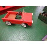 Small swing pedal toy car, in red 30” x 14”