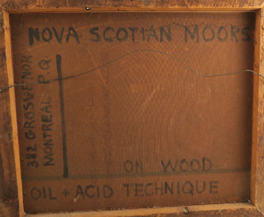 Leganes?, oil on artist board, Nova Scotian Moors, 20ins x 23.5ins - Image 3 of 3