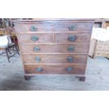 A 19th century mahogany secretaire chest, width 45ins x depth 21ins x height 42ins