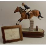 A Royal Worcester limited edition model, Stroller and Marion Coakes, with plinth and certificate