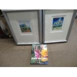 Rolf Harris, pair of framed prints, together with a signed book by Rolf Harris (D)