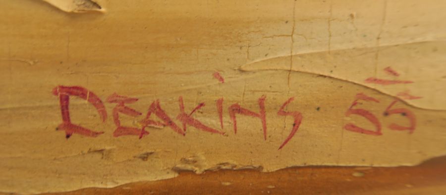 George R. Deakins, signed, oil on board, "Beach scene in Ceylon", 18ins x 24ins - Image 3 of 4