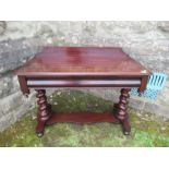 A Victorian mahogany wash stand, width 42ins