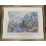 Two 19th century watercolours, Continental landscapes