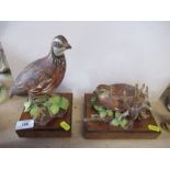 A pair of Royal Worcester limited edition Bob White quails, one badly damaged