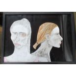 Alice Sielle,  Two framed mixed media pictures, 16ins x 23ins