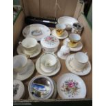 A collection of Worcester porcelain, to include cups, saucer, trinket pot, bell, together with