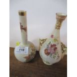 Two Royal Worcester gilded ivory vases, one restored