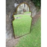 An gilt framed overmantle miirror, together with another
