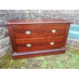 An Edwardian chest of two drawers, width 42ins